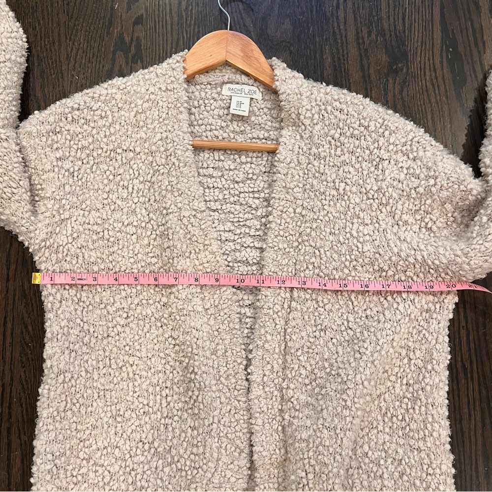 Rachel Zoe Cream Textured Knit Cardigan - Picture 8 of 11